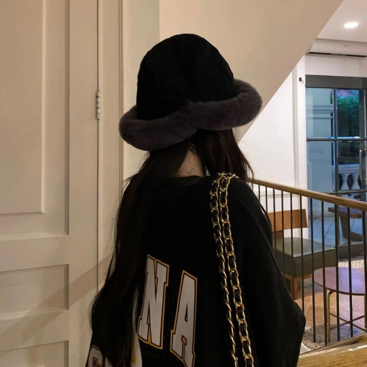 Autumn and Winter Thicken Plush Warm Fisherman Hat Ear Caps