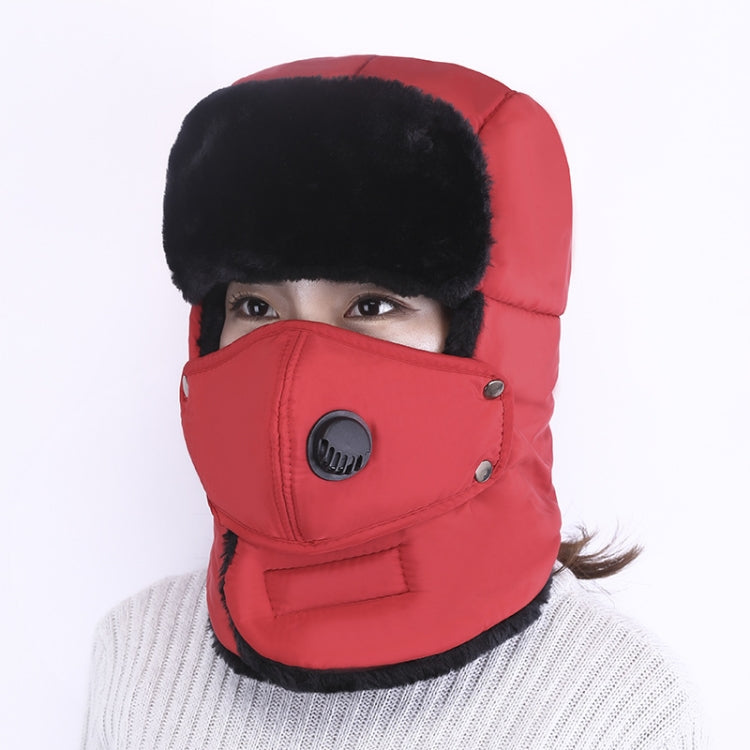 L-1-168 Winter Outdoor Sports Windproof Warm Bomber Hat with Breather Valve Mask