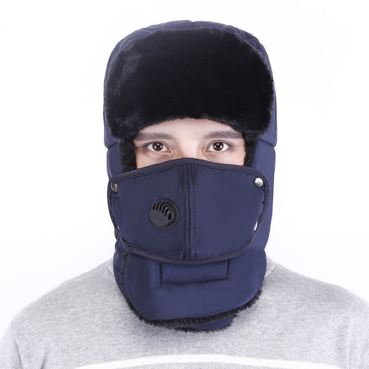 L-1-168 Winter Outdoor Sports Windproof Warm Bomber Hat with Breather Valve Mask