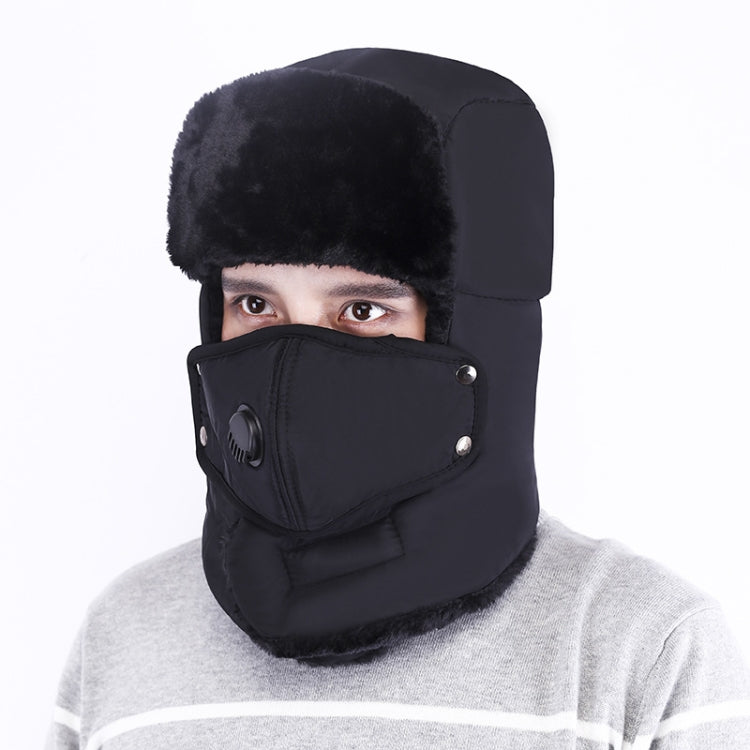 L-1-168 Winter Outdoor Sports Windproof Warm Bomber Hat with Breather Valve Mask