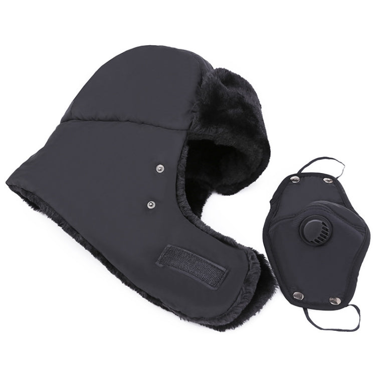 L-1-168 Winter Outdoor Sports Windproof Warm Bomber Hat with Breather Valve Mask