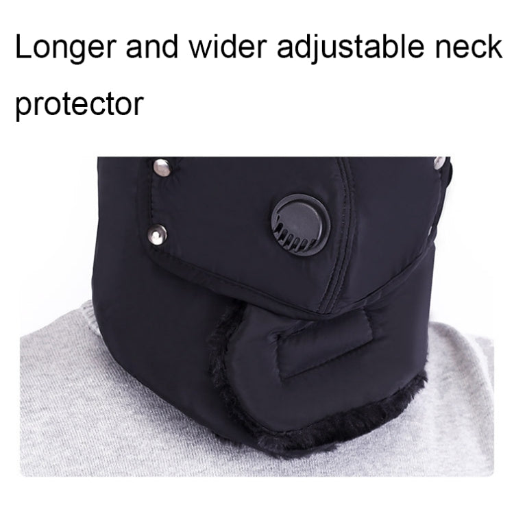 L-1-168 Winter Outdoor Sports Windproof Warm Bomber Hat with Breather Valve Mask