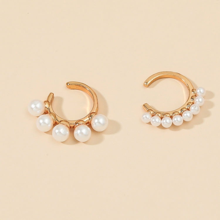 DZ-521 Simple Small Drilling Lug Clip Geometric Zircon Earrings
