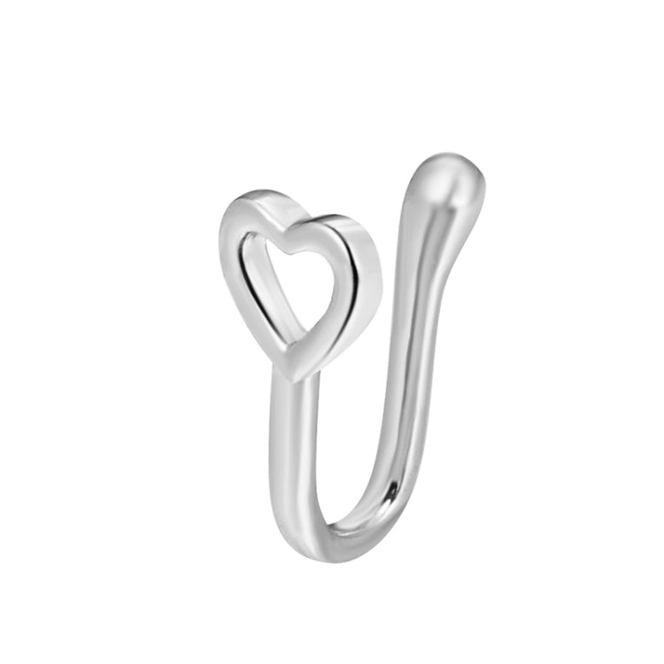 10 PCS U-shaped Nose Clip Copper Inlaid With Zircon Nose Decoration, Color: G-232 Silver