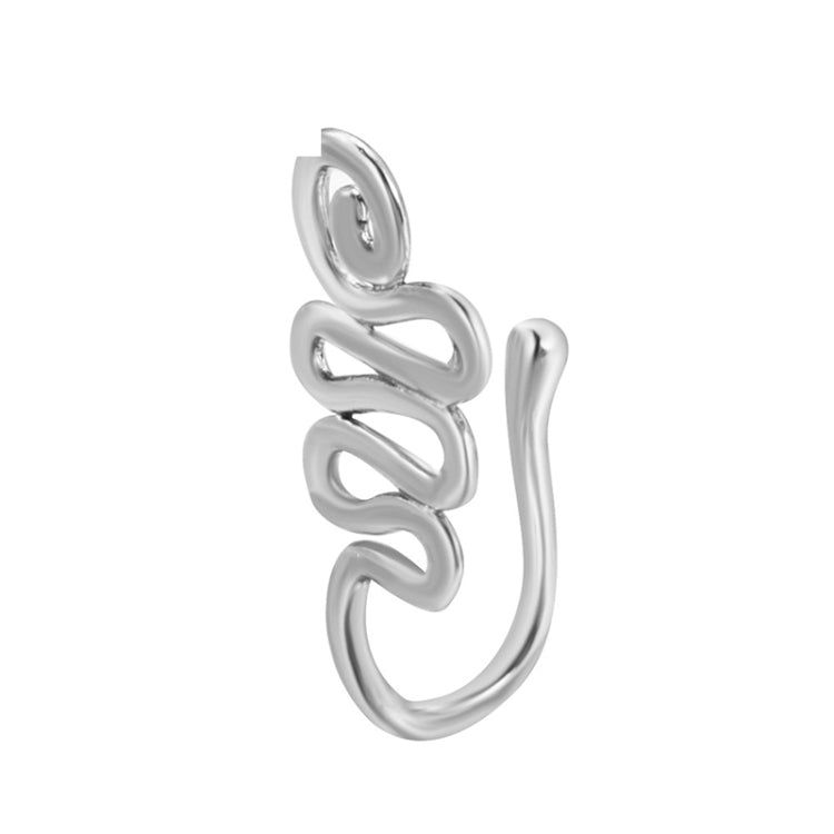 10 PCS U-shaped Nose Clip Copper Inlaid With Zircon Nose Decoration, Color: G-172 Silver