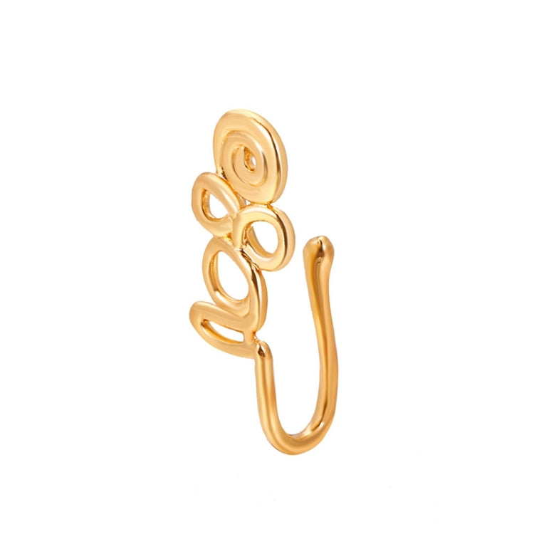 10 PCS U-shaped Nose Clip Copper Inlaid With Zircon Nose Decoration, Color: G-373 Gold