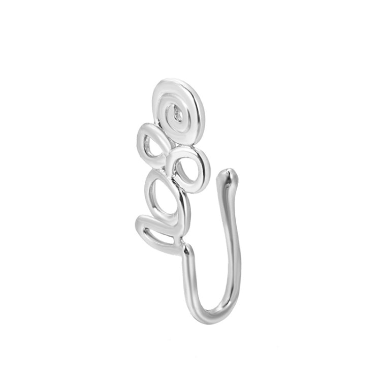 10 PCS U-shaped Nose Clip Copper Inlaid With Zircon Nose Decoration, Color: G-374 Silver