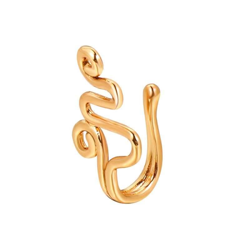 10 PCS U-shaped Nose Clip Copper Inlaid With Zircon Nose Decoration, Color: G-349 Gold