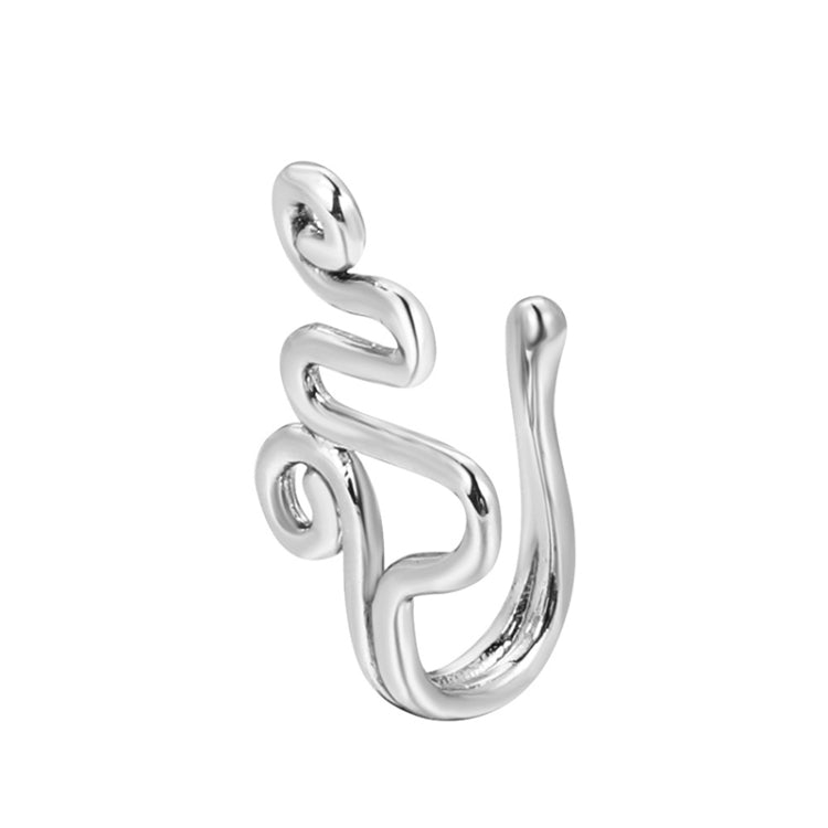 10 PCS U-shaped Nose Clip Copper Inlaid With Zircon Nose Decoration, Color: G-350 Silver