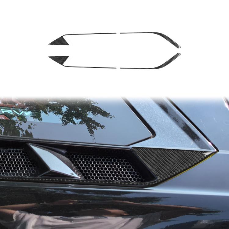 For Chevrolet Corvette C8 4pcs /Set Roof Engine Vent Sticker - Black