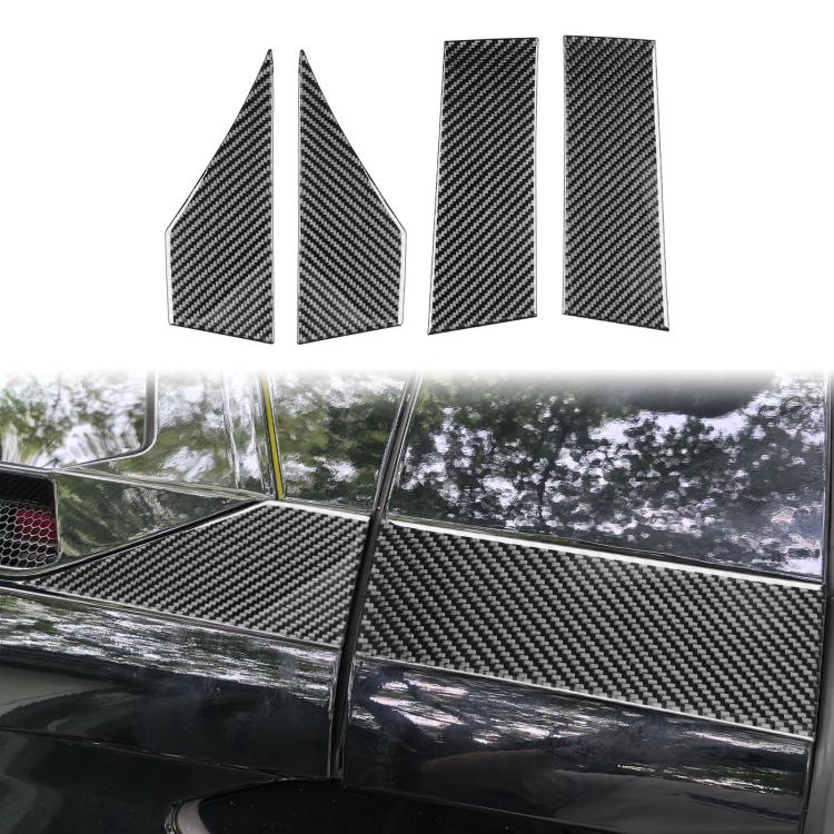 For Chevrolet Corvette C8 4pcs /Set Roof Both Sides Decorative Stickers - Black