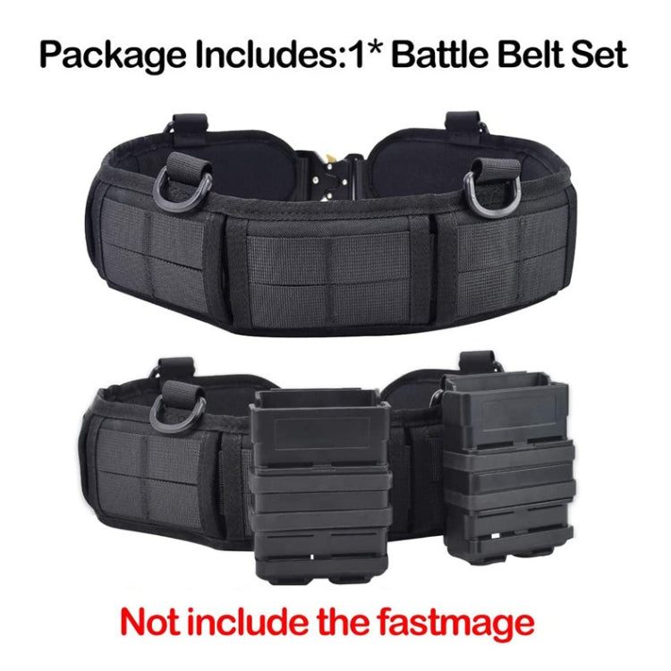 Outdoor Hunting Belt Nylon Waist Belt,Spec: Belt + Corset  Khaki