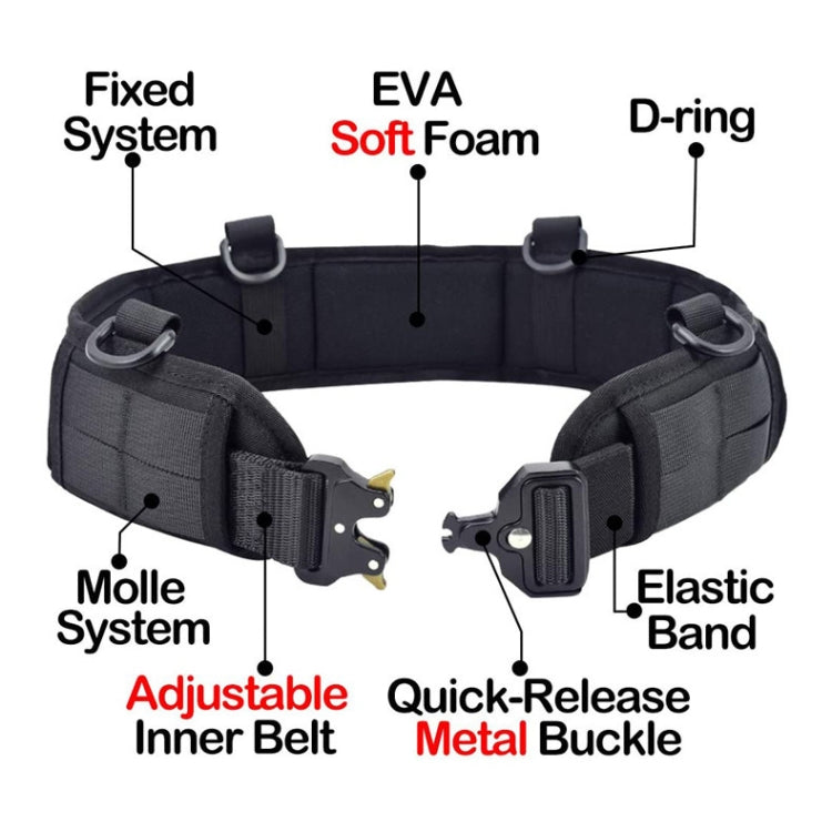 Outdoor Hunting Belt Nylon Waist Belt,Spec: Belt + Corset  Army Green