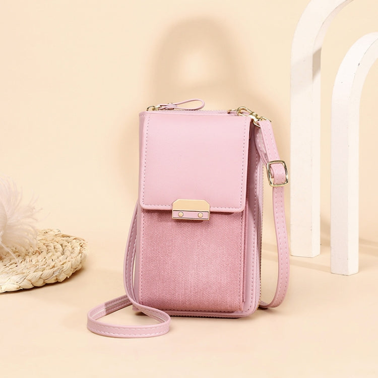 Women Shoulder Crossbody Bag Lock Small Square Bag Cell Phone Bag