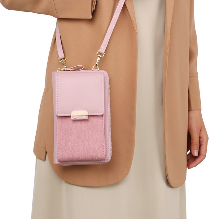 Women Shoulder Crossbody Bag Lock Small Square Bag Cell Phone Bag