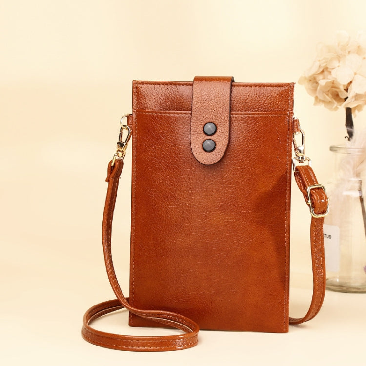 D012 Retro Shoulder Bag Simple Casual Vertical Mini Bag Cross-body Mobile Phone Bag