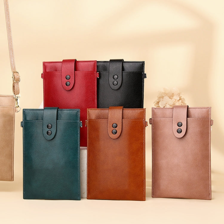 D012 Retro Shoulder Bag Simple Casual Vertical Mini Bag Cross-body Mobile Phone Bag