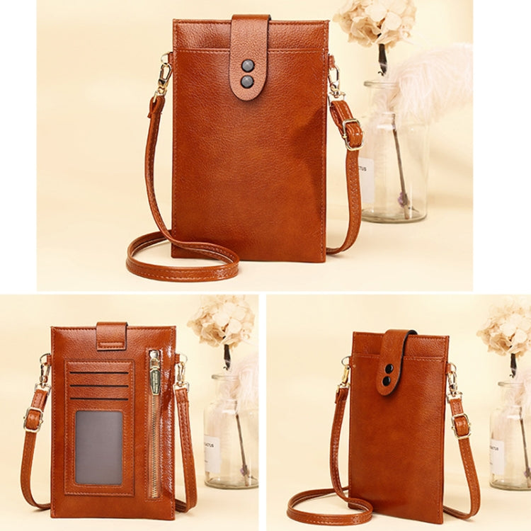 D012 Retro Shoulder Bag Simple Casual Vertical Mini Bag Cross-body Mobile Phone Bag