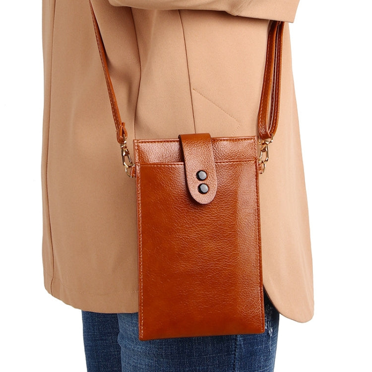 D012 Retro Shoulder Bag Simple Casual Vertical Mini Bag Cross-body Mobile Phone Bag