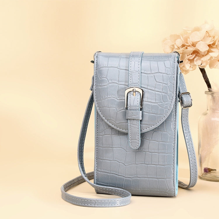 Cross-slung Woman Bag Buckle Shoulder Bag Crocodile Print Phone Bag