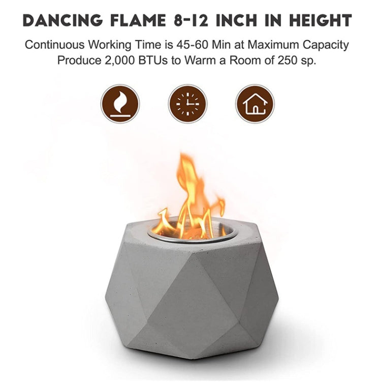 Portable Outdoor Mini Heating Stove Home Villa Dining Room Tabletop Fireplace(Primary Colors)