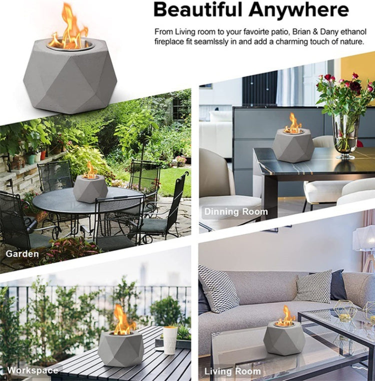 Portable Outdoor Mini Heating Stove Home Villa Dining Room Tabletop Fireplace(Primary Colors)