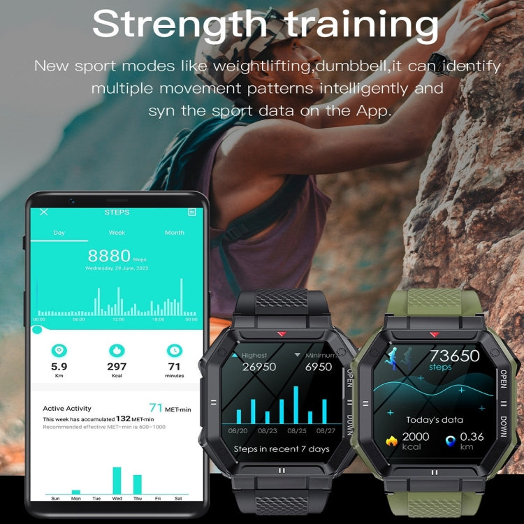 Heart Rate Blood Pressure Blood Oxygen Monitoring Outdoor Smart Bluetooth Watch