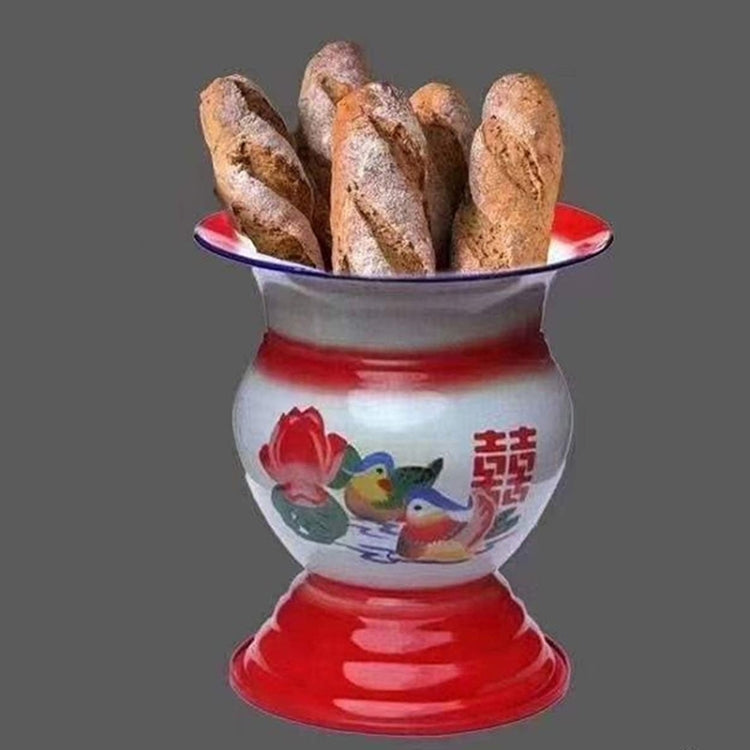 Traditional Fruit Basket Ice Wine Dispenser, Size: 23x24.5cm(Red)