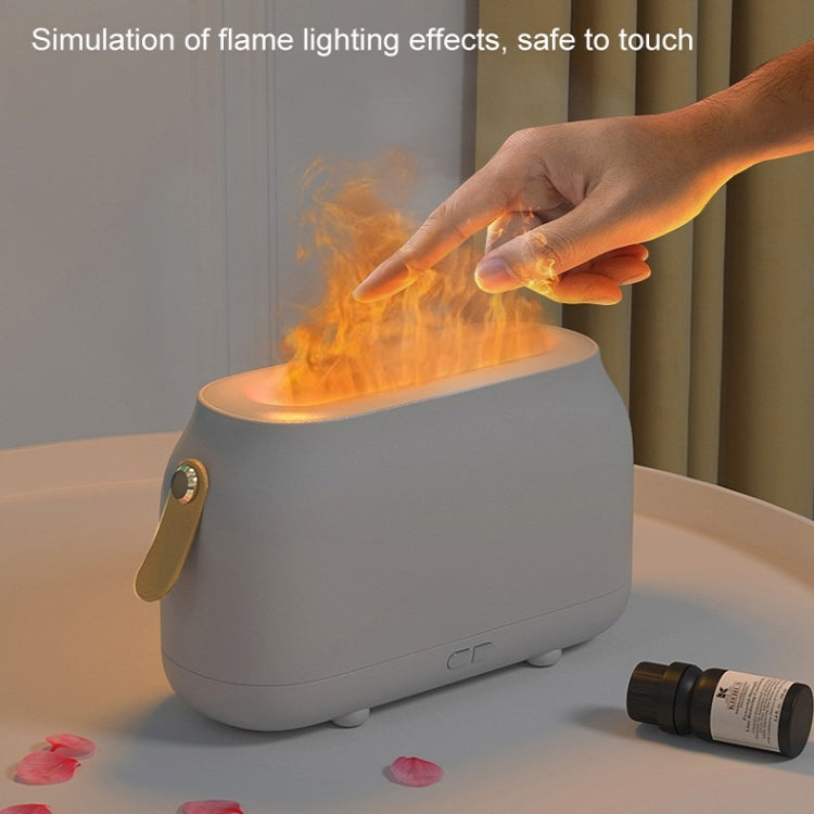 Simulation Flame Aromatherapy Humidifier Bedroom Ambient Light, Color: Green