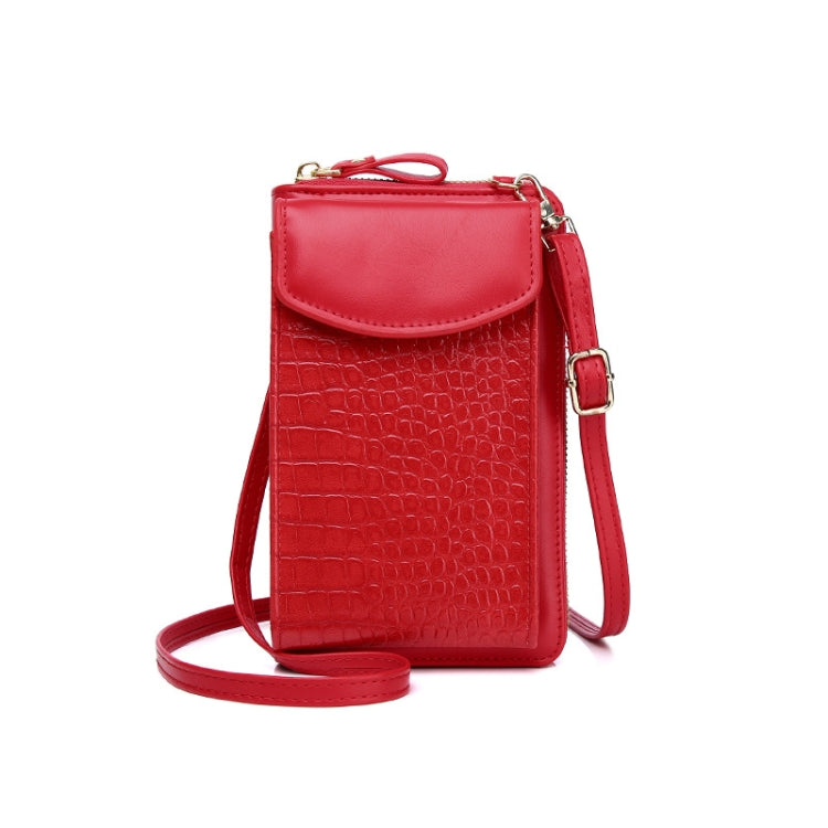 Ladies Crossbody Cell Phone Bag Mini Shoulder Crocodile Coin Purse
