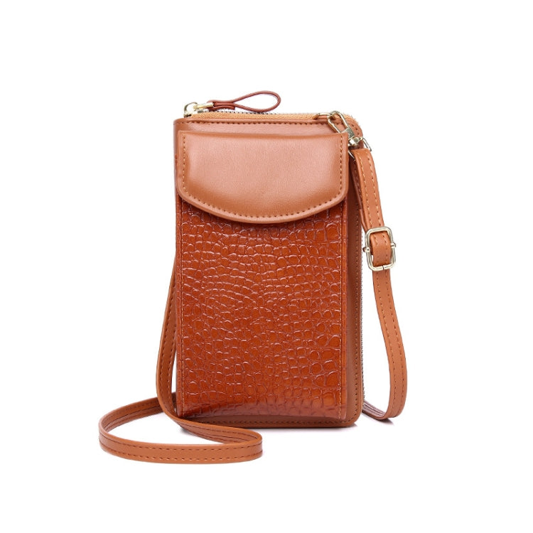 Ladies Crossbody Cell Phone Bag Mini Shoulder Crocodile Coin Purse