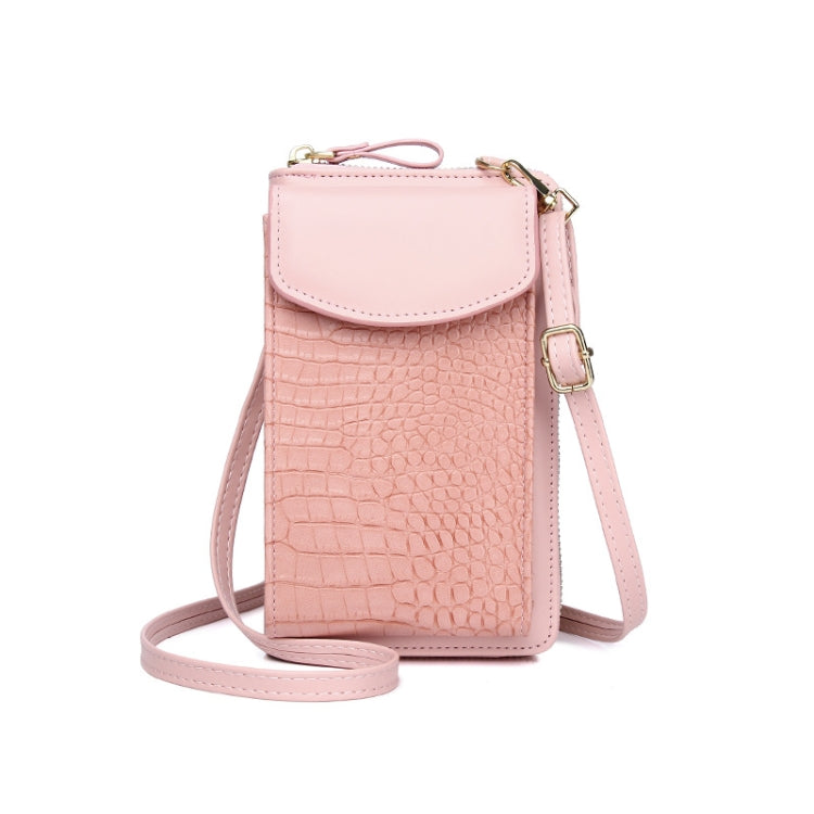 Ladies Crossbody Cell Phone Bag Mini Shoulder Crocodile Coin Purse