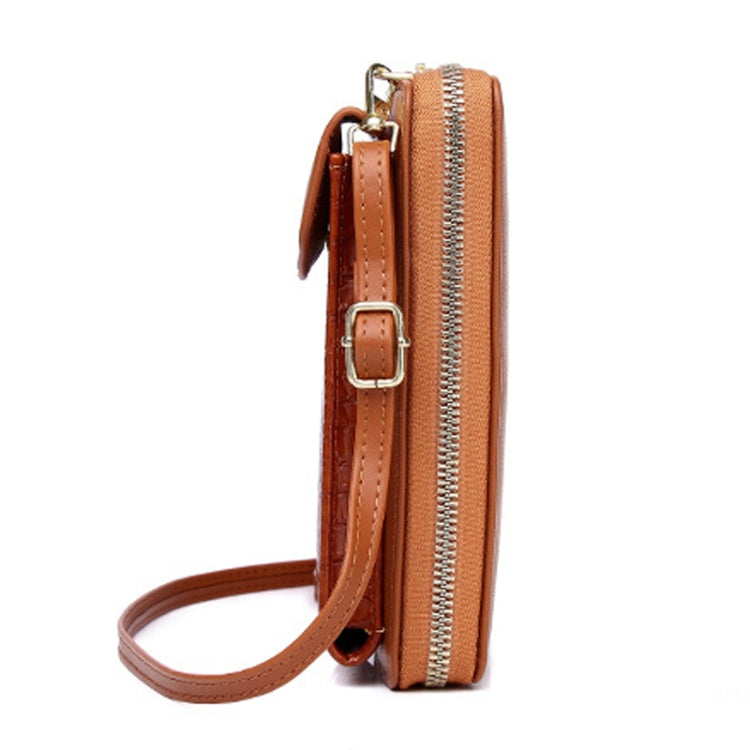 Ladies Crossbody Cell Phone Bag Mini Shoulder Crocodile Coin Purse