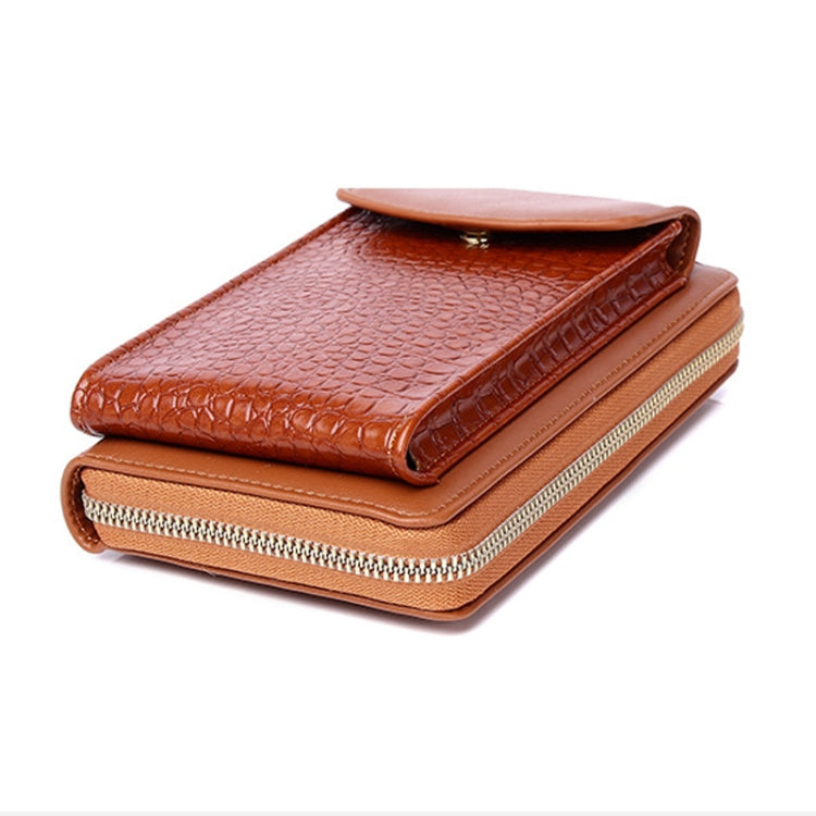 Ladies Crossbody Cell Phone Bag Mini Shoulder Crocodile Coin Purse