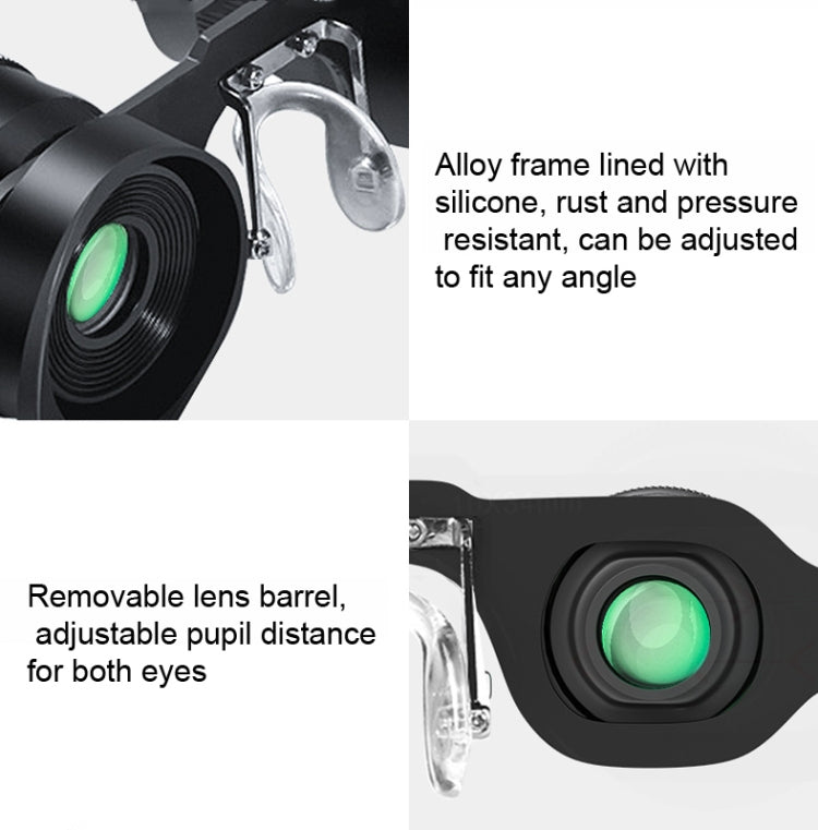 D-1548 10x HD Adjustable Focus Fishing Binoculars,Spec: With Grey+Yellow Polarised Lens