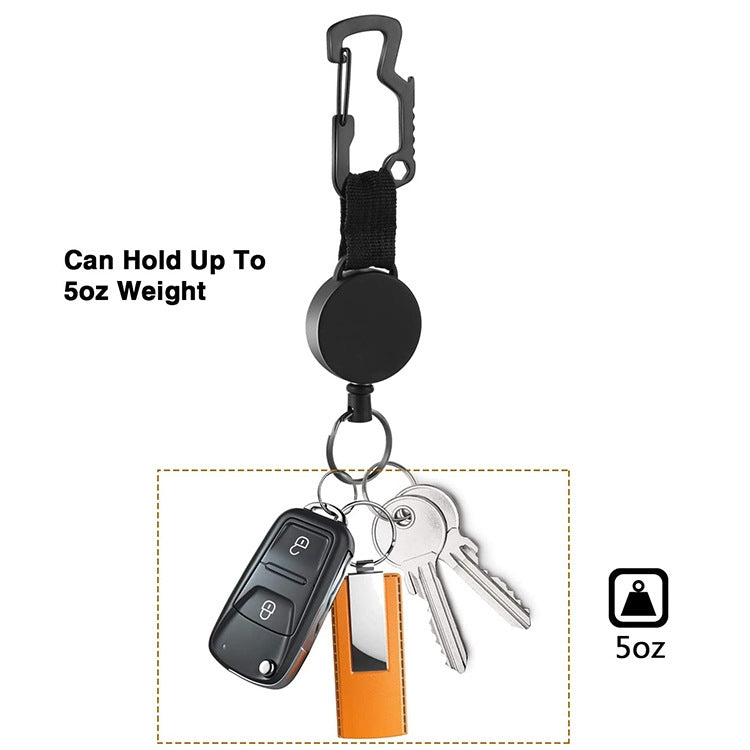 2 PCS Outdoor Multifunctional Stainless Steel D-Type Carabiner Bottle Opener(TZ-001)