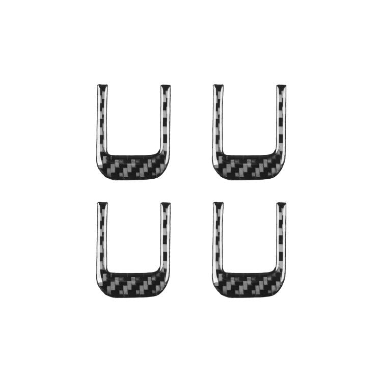 For Chevrolet Corvette C8 4pcs /Set Sun Visor Decorative Sticker - Black