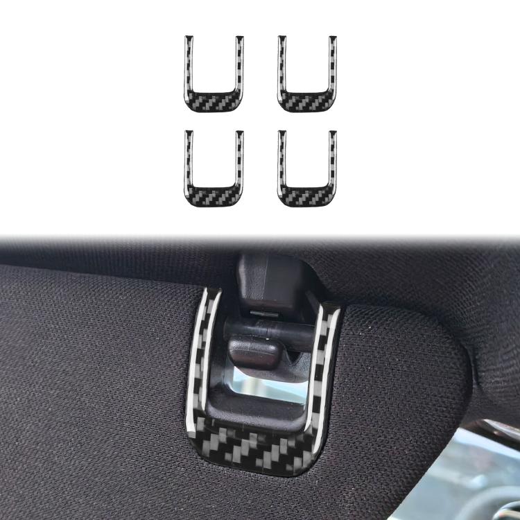 For Chevrolet Corvette C8 4pcs /Set Sun Visor Decorative Sticker - Black