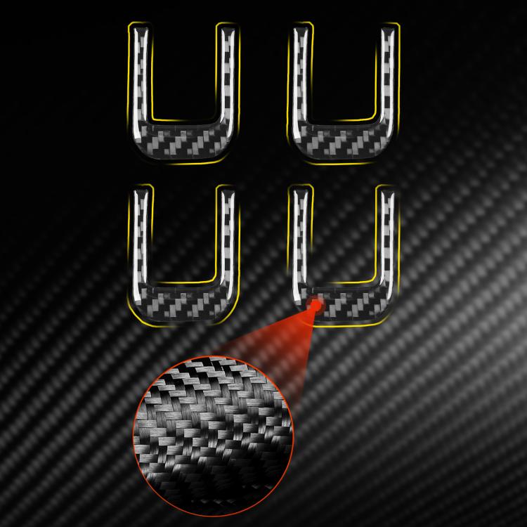 For Chevrolet Corvette C8 4pcs /Set Sun Visor Decorative Sticker - Black