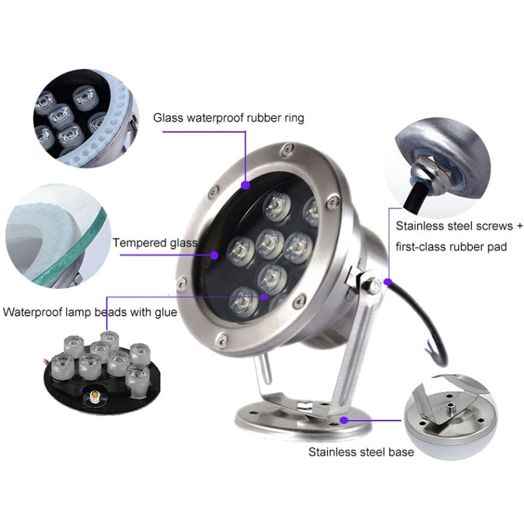 LED Underwater Light Pool Fish Pond Fountain Waterproof Landscape Light 3W