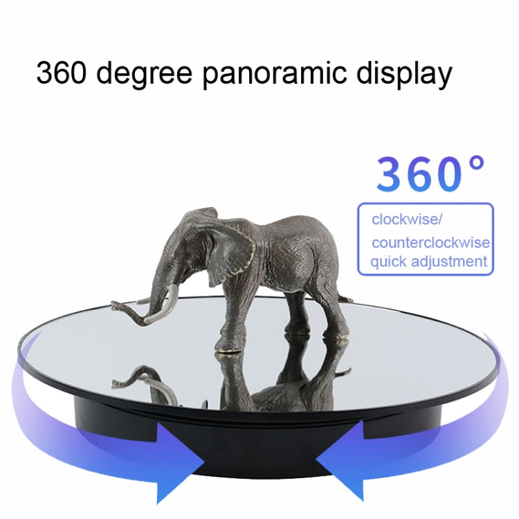 32cm Electric Turntable for Photography With Speed Direction Adjustment, Color: Golden Mirror