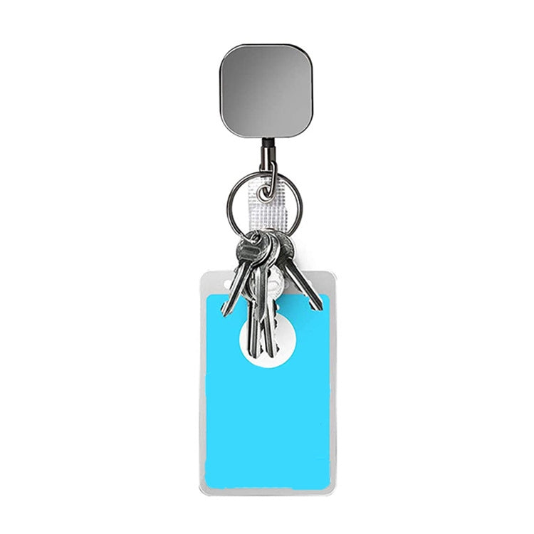 4cm Plated Metal Square Expansion Rope Key Chain
