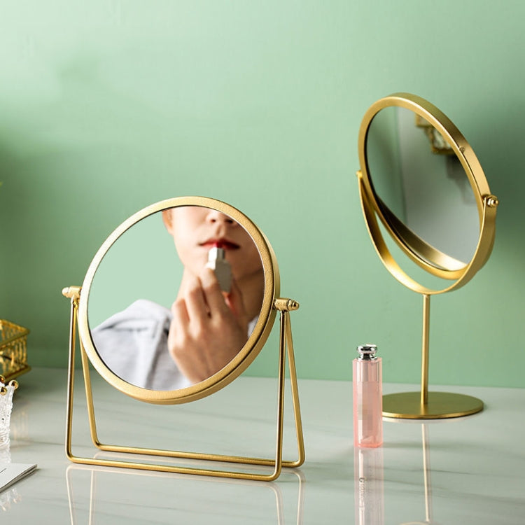Desktop Makeup Mirror Simple Portable Mirror Rotating Dressing Mirror,Style: Black High Model