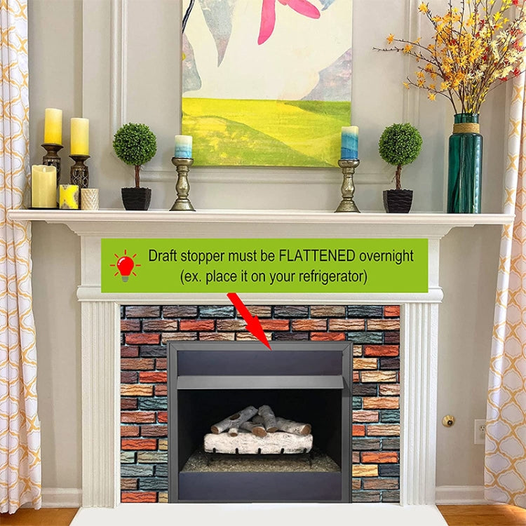 2 PCS Magnetic Fireplace Draft Stopper Fireplace Cover to Block Cold Air 91.44 x 15.24cm