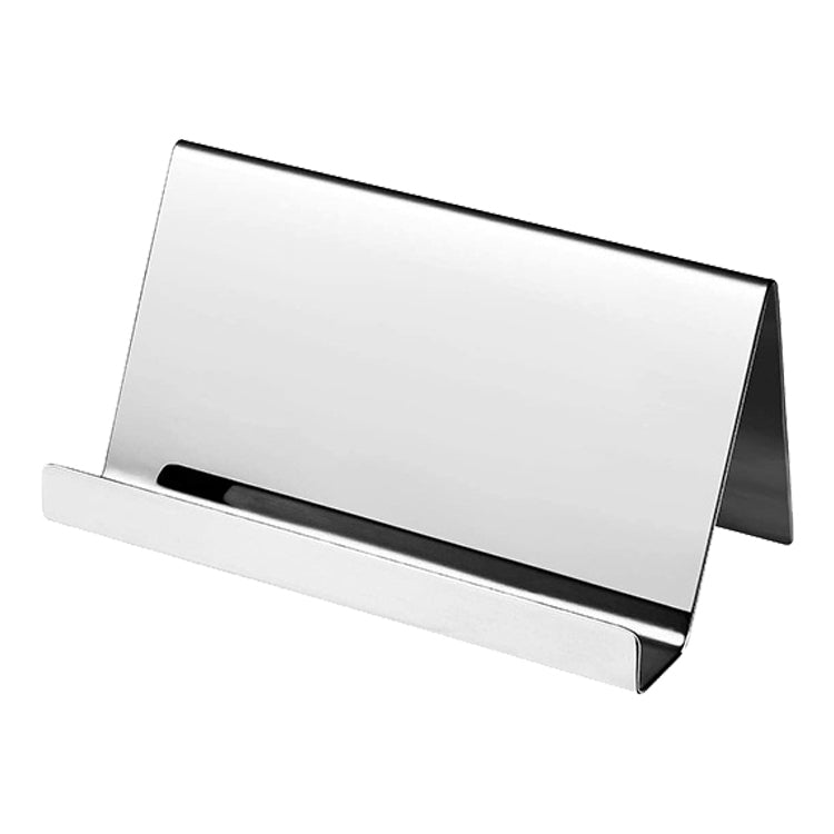 2 PCS ZT7414 304 Stainless Steel Mirror Desktop Name Card Storage Rack