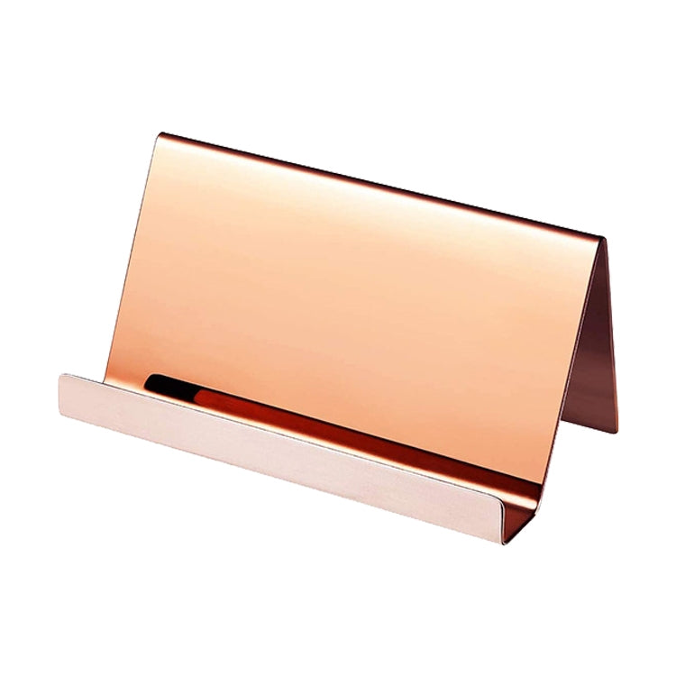 2 PCS ZT7414 304 Stainless Steel Mirror Desktop Name Card Storage Rack
