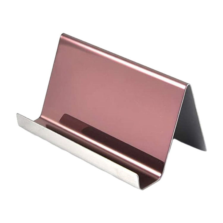 2 PCS ZT7414 304 Stainless Steel Mirror Desktop Name Card Storage Rack