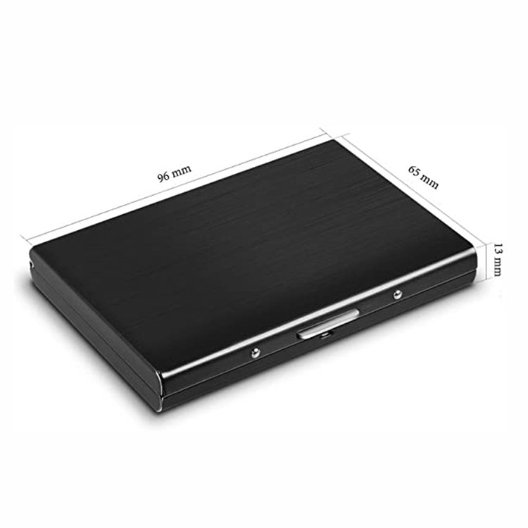 ZT-1563 RFID Anti-theft Aluminum Alloy Multi-compartment Business Card Case Card Holder