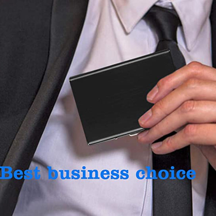 ZT-1563 RFID Anti-theft Aluminum Alloy Multi-compartment Business Card Case Card Holder