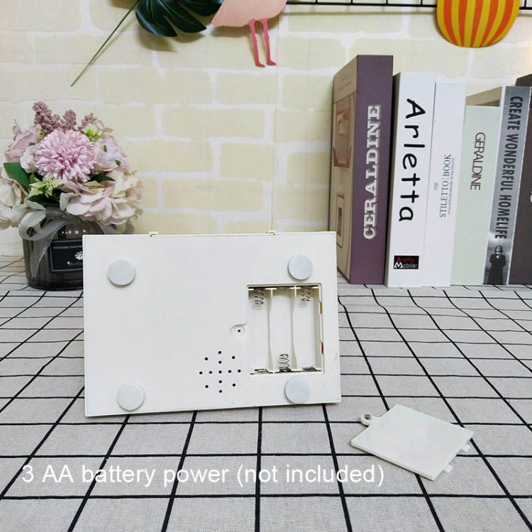 SD9079 Knock Gong Loud Volume Alarm Clock Simple Household Bedside Alarm Clock(White)